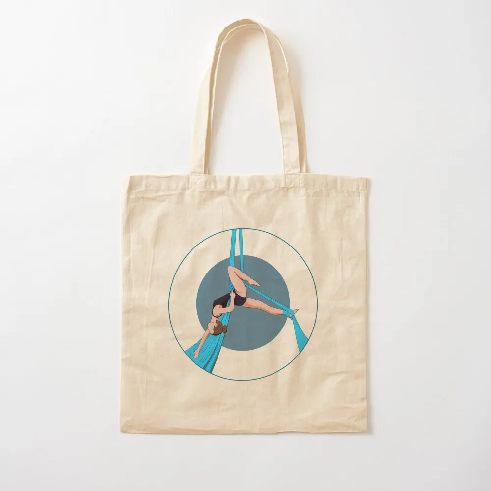 

Aerial Silks Artist Blue Tote Bag Women's beach bags hand bag ladies Canvas shoulder bag Canvas Tote