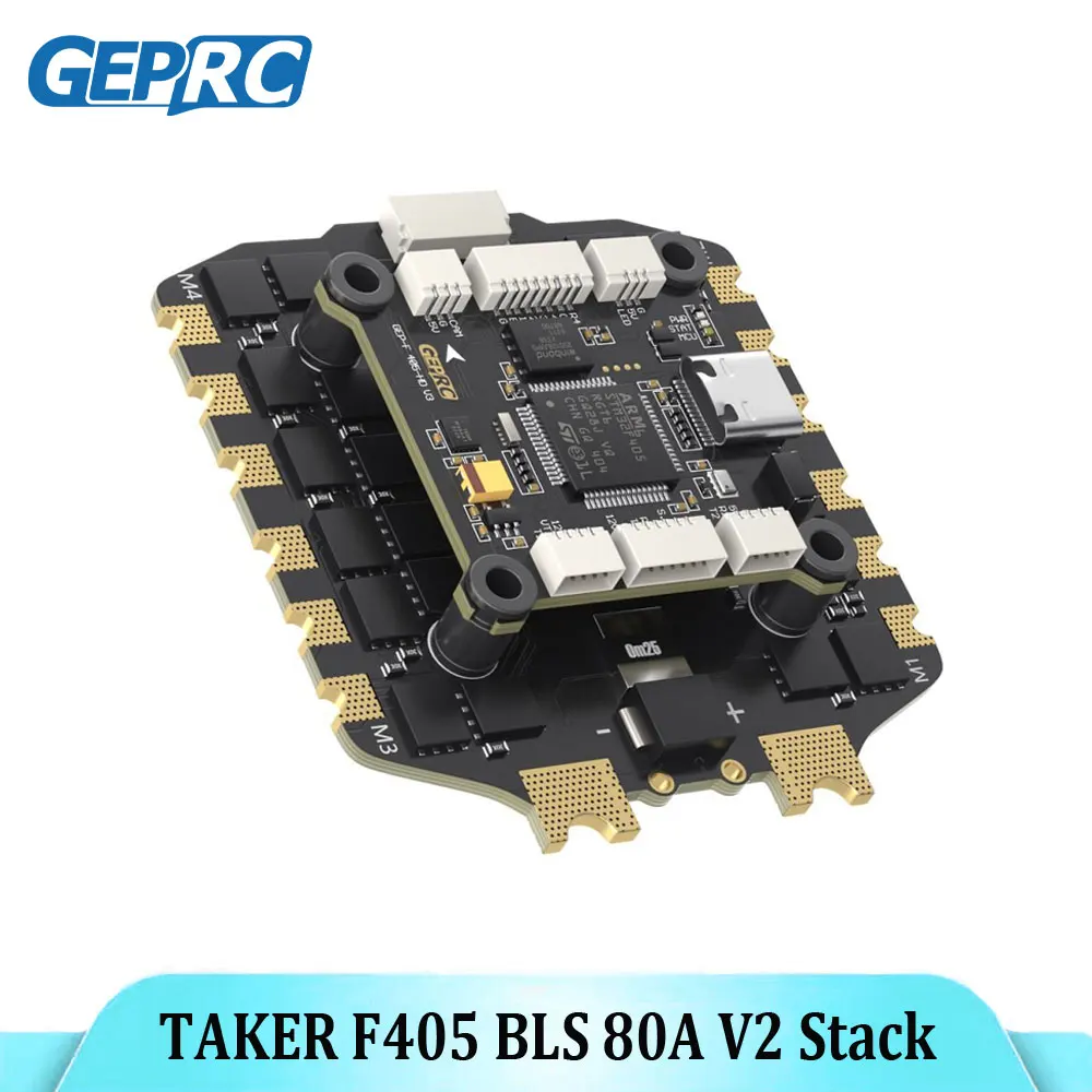 

GEPRC TAKER F405 BLS 80A V2 STACK BLS 80A 4IN1 ESC 16MB Black Box Flight Data Analyze Record Plug and Play Racing FPV Drone