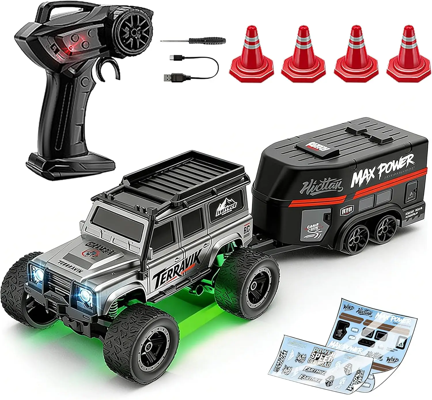 

Mini RC Car 1:64 Scale,Remote Control Car with LED Lights & 2-Speed Modes, 2.4GHz Stunt Drifting RC