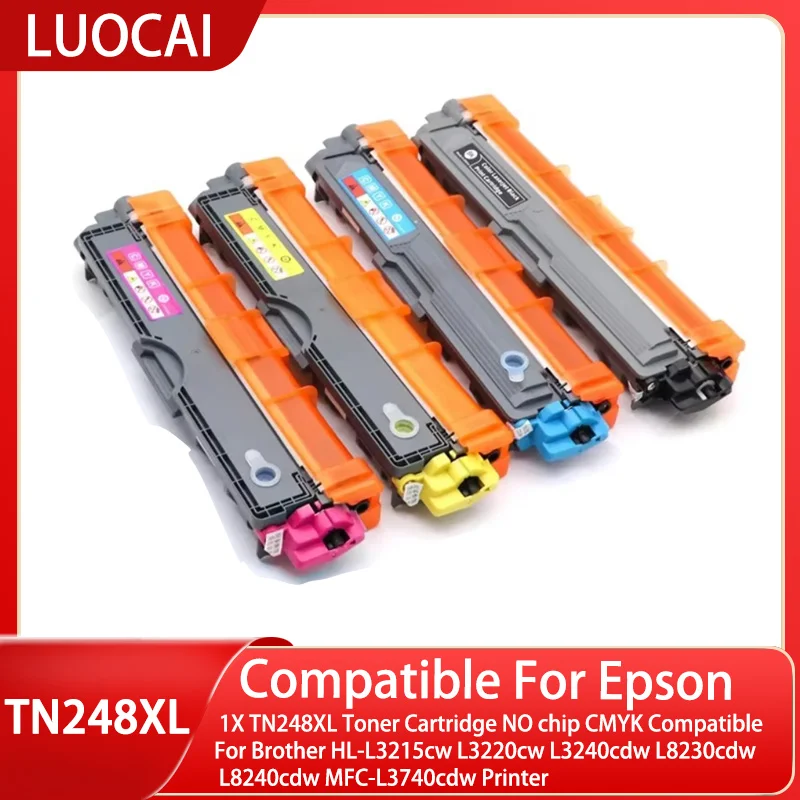 1XTN248XL Toner Cartridge NO chip CMYK Compatible For Brother HL-L3215cw L3220cw L3240cdw L8230cdw L8240cdw MFC-L3740cdw Printer