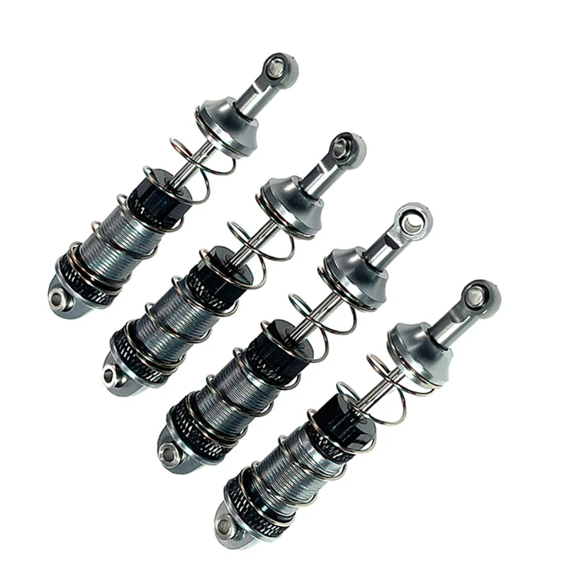 4Pcs Alloy Front Rear Oil Shock Absorber For MJX 16207 16208 16209 16210 H16 H16BM 1/16 RC Car Upgrades Parts