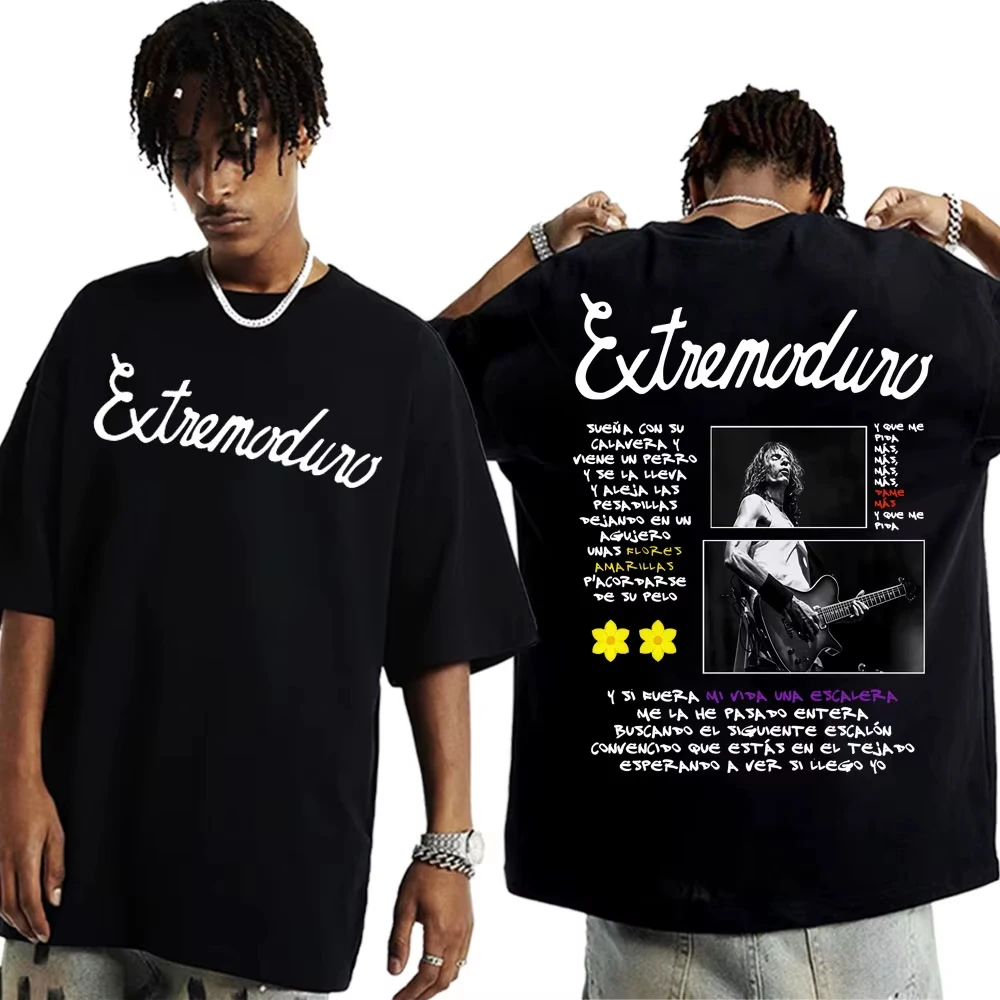 Rock Band Extremoduro Tour 2025 Merch T-shirts Men Women Fashion Retro Short Sleeve T-shirt Hip Hop Punk Style Oversized T Shirt