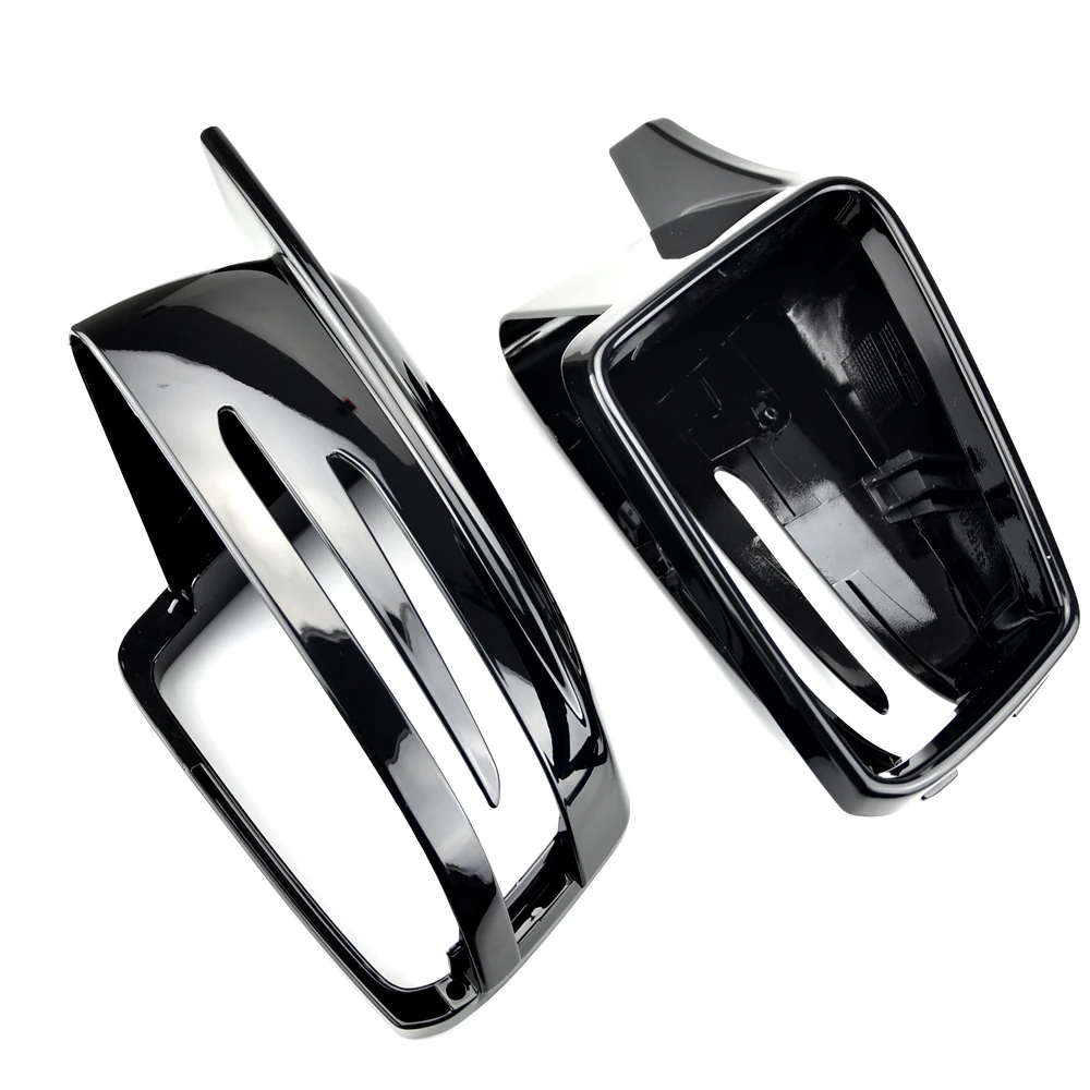 Side Mirror Cap Covers Black For Mercedes BENZ W176 W246 W212 W204 C117 X156 X204 W221 C218 A B C E S CLA GLA GLK Class