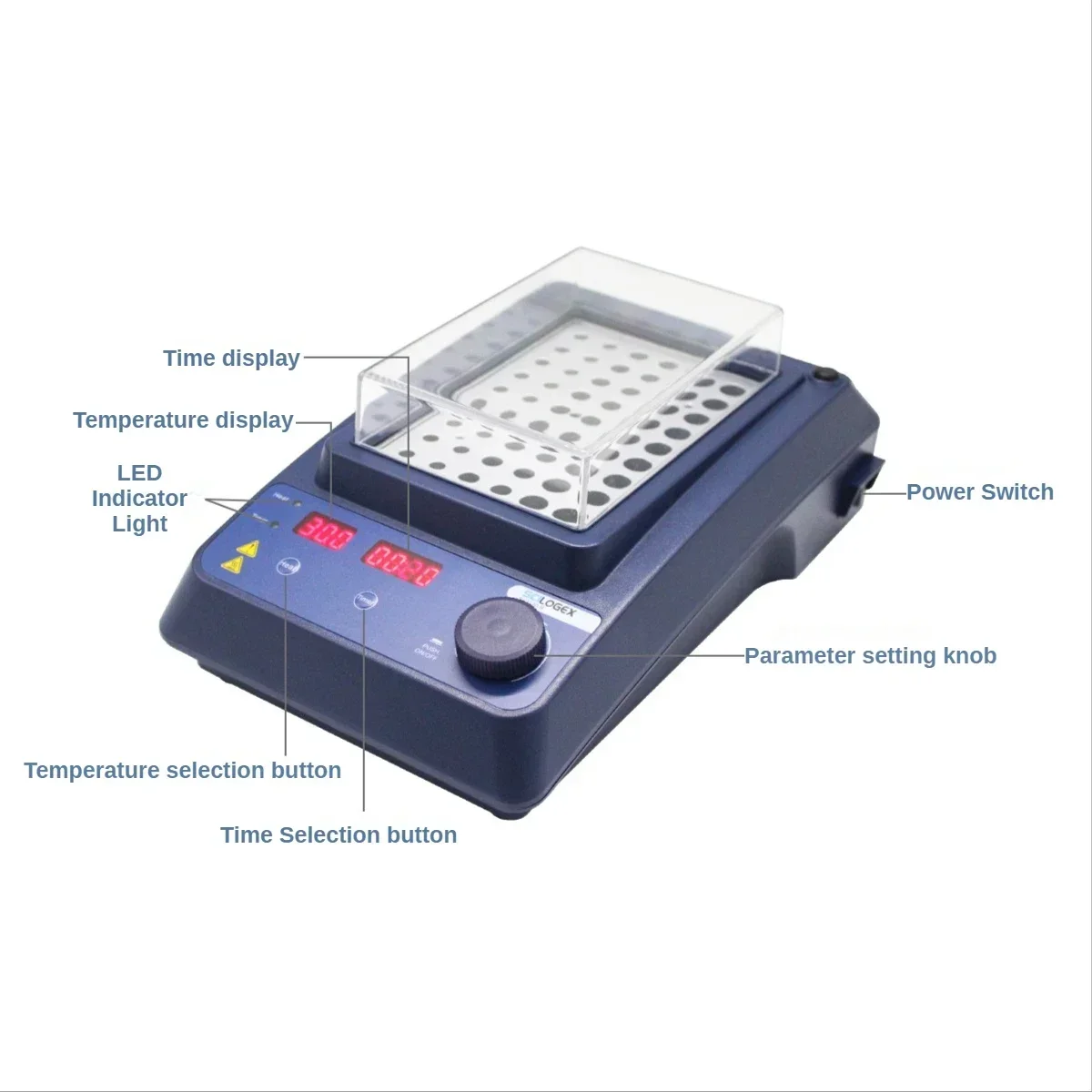 SCILOGEX LED Digital Display Metal Bath Host, Single Module/double Module Metal Bath Heater, Small Container Precise Heating