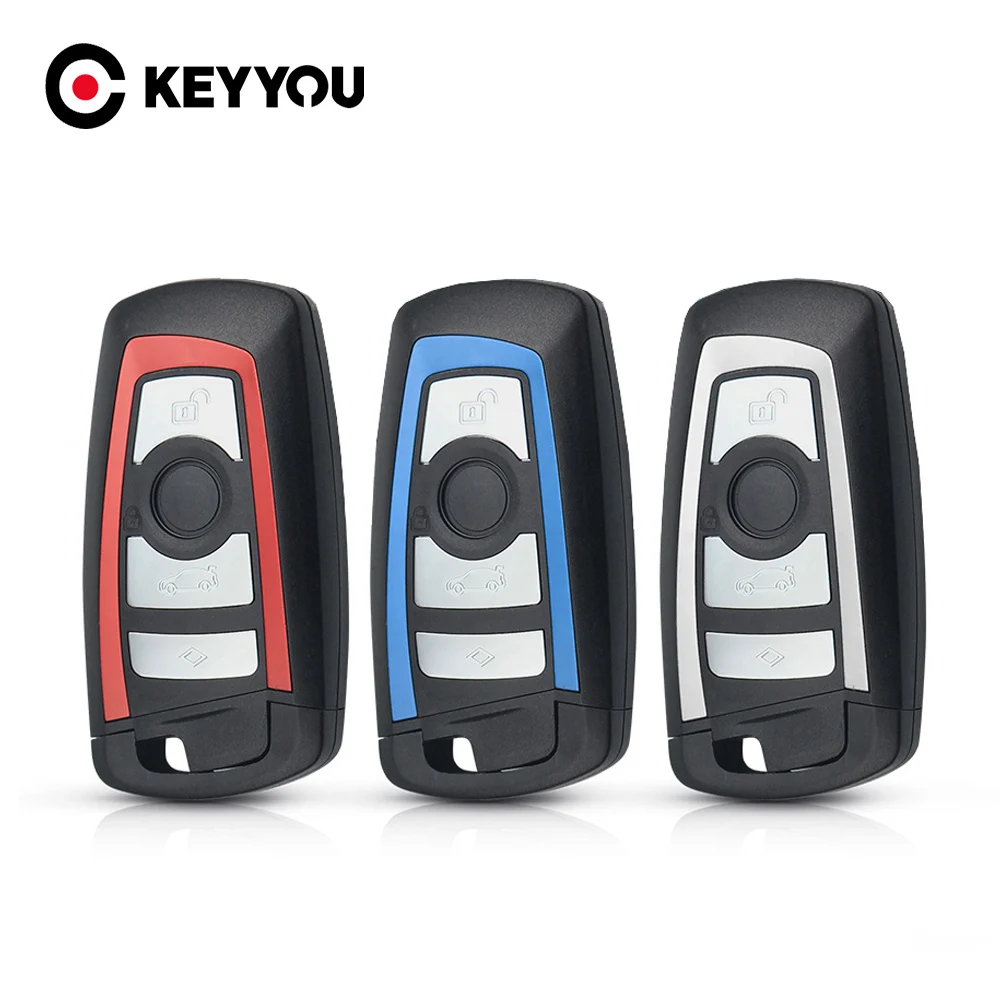 

KEYYOU Smart Car Key Shell Cover Remote Keyless Case For BMW CAS4 F FEM 3 5 7 Series E90 E92 E93 X5 F10 F20 F30 F40 Panic FOB