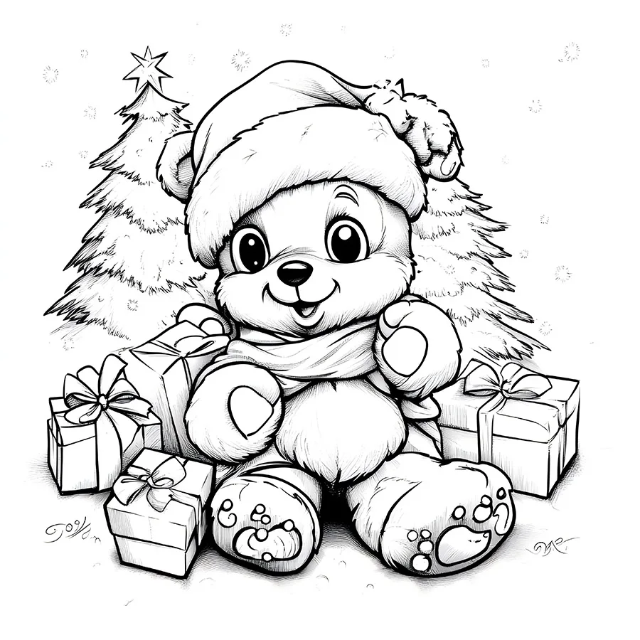 سانتا كلوز كتاب التلوين 20 صفحة عيد الميلاد موضوع هدية لتخفيف التوتر قتل الوقت الكتابة على الجدران اللوحة رسم الكبار صور الكتب