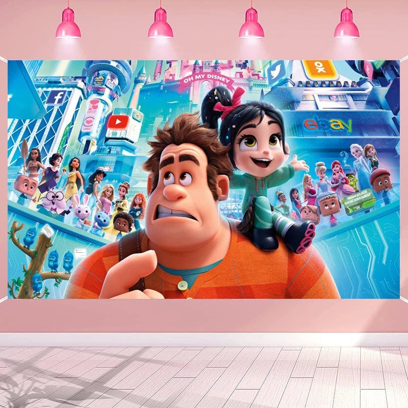 Disney Wreck-It Ralph Balloons Cartoon Figure Vanellope Kids Birthday Party Decoration Baby Shower Party Customize Name Years