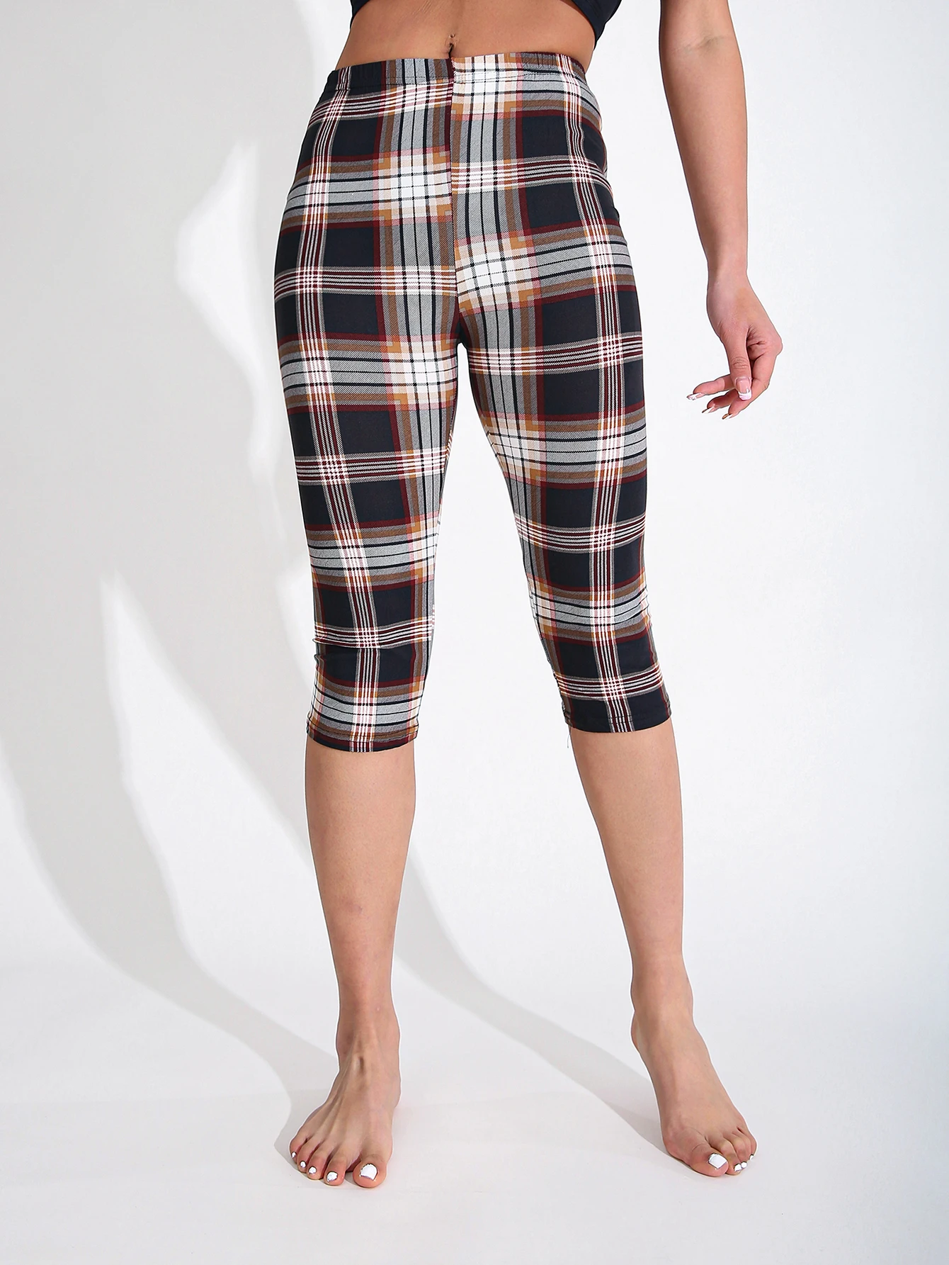 

Весна-лето, модные и повседневные женские эластичные леггинсы, белые клетчатые брюки для фитнеса и сексуальные брюки для йоги