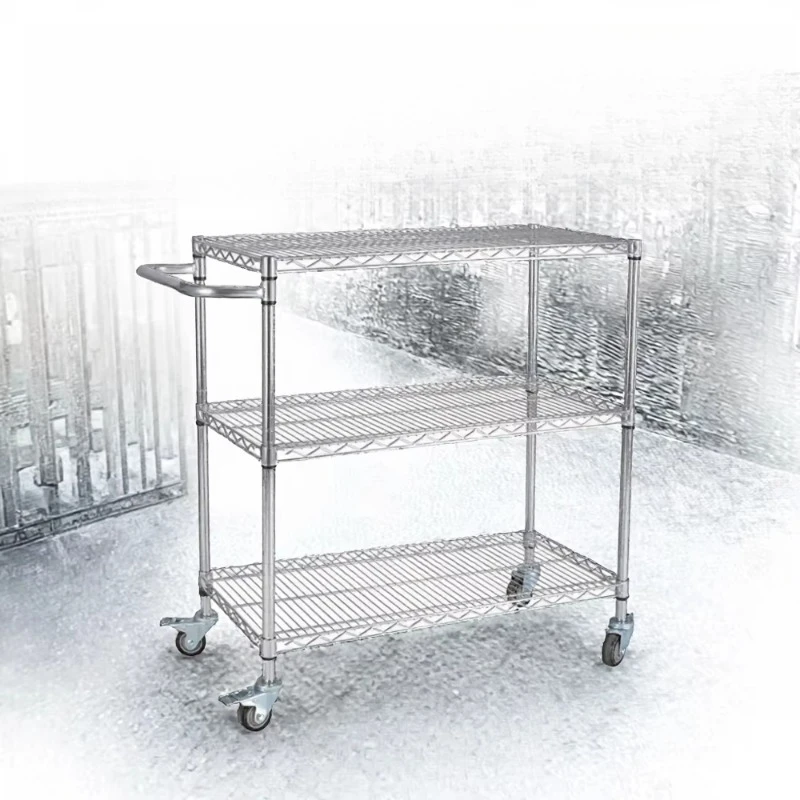 Heavy duty stainless steel industrial anti-static storage tool holder can be four wheels