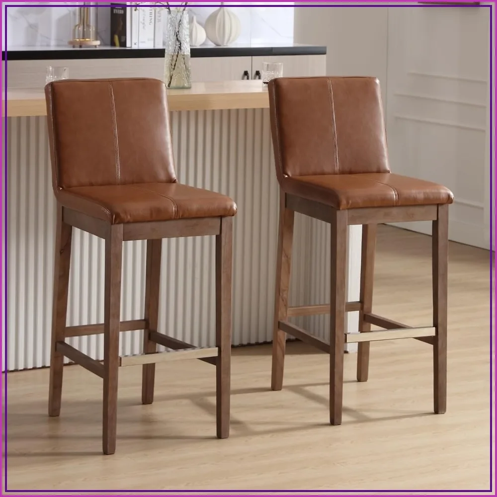 PU Bar Stools Set of 2, 30
