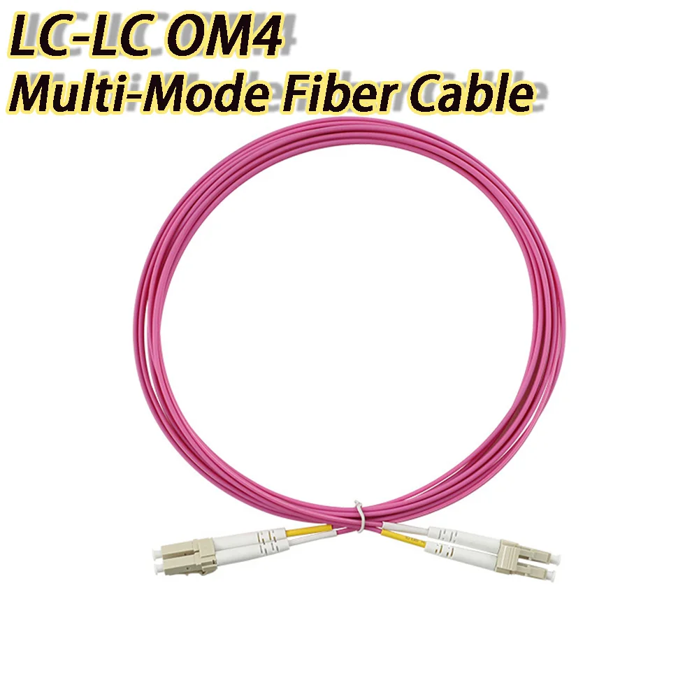 10pcs/lot LC-LC OM4 multimode optical cables per set, 3.0mm multimode duplex LC-UPC fiber jumpers, 3M