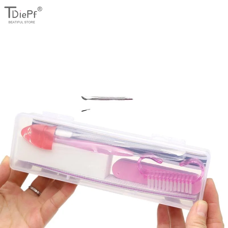 8pcs Nail Files Set 100/180 Nail Sanding Buffer Professional Manicure Files Makeup Pedicure Brushes Tool Extension Cuticle Kits