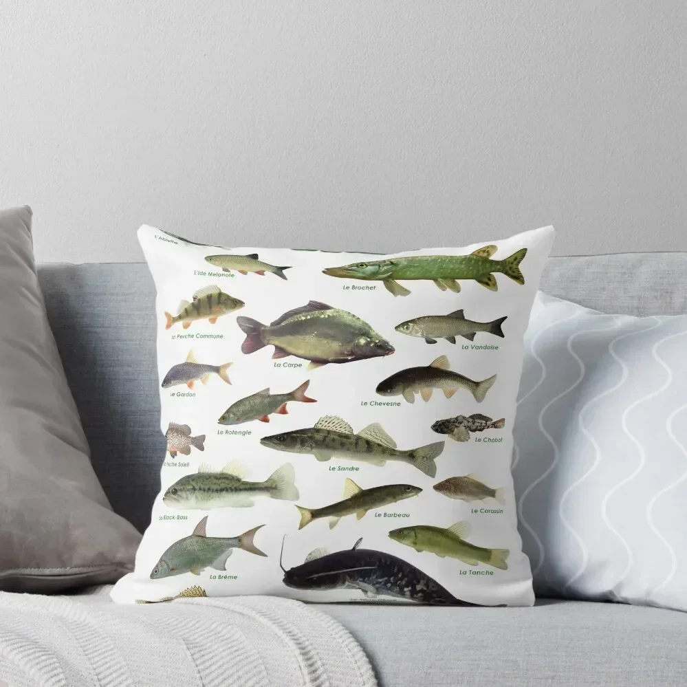 Fish of the Seine Throw Pillow Sitting Cushion Christmas Throw Pillows Covers Sofa Cushions pillow