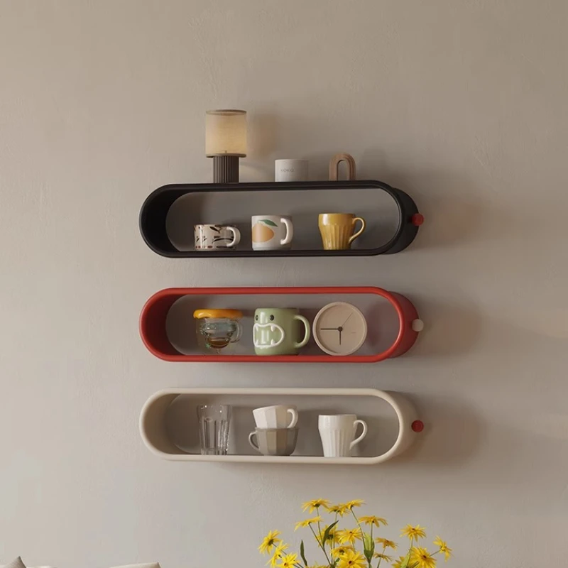 Creative wall wall display rack Double-layer multi-functional storage k Wall decorative Cup display
