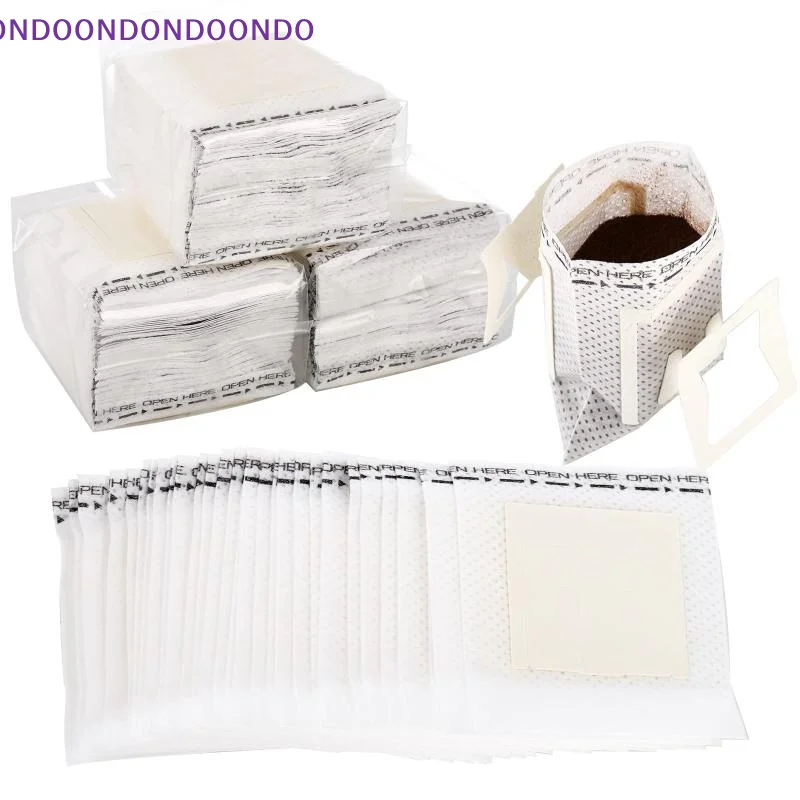 Disposable Hanging Ear Coffee Filter Bags No Equipment Needed Portable 10/25/50Pcs Drip Filters for Travel Camping Office Use