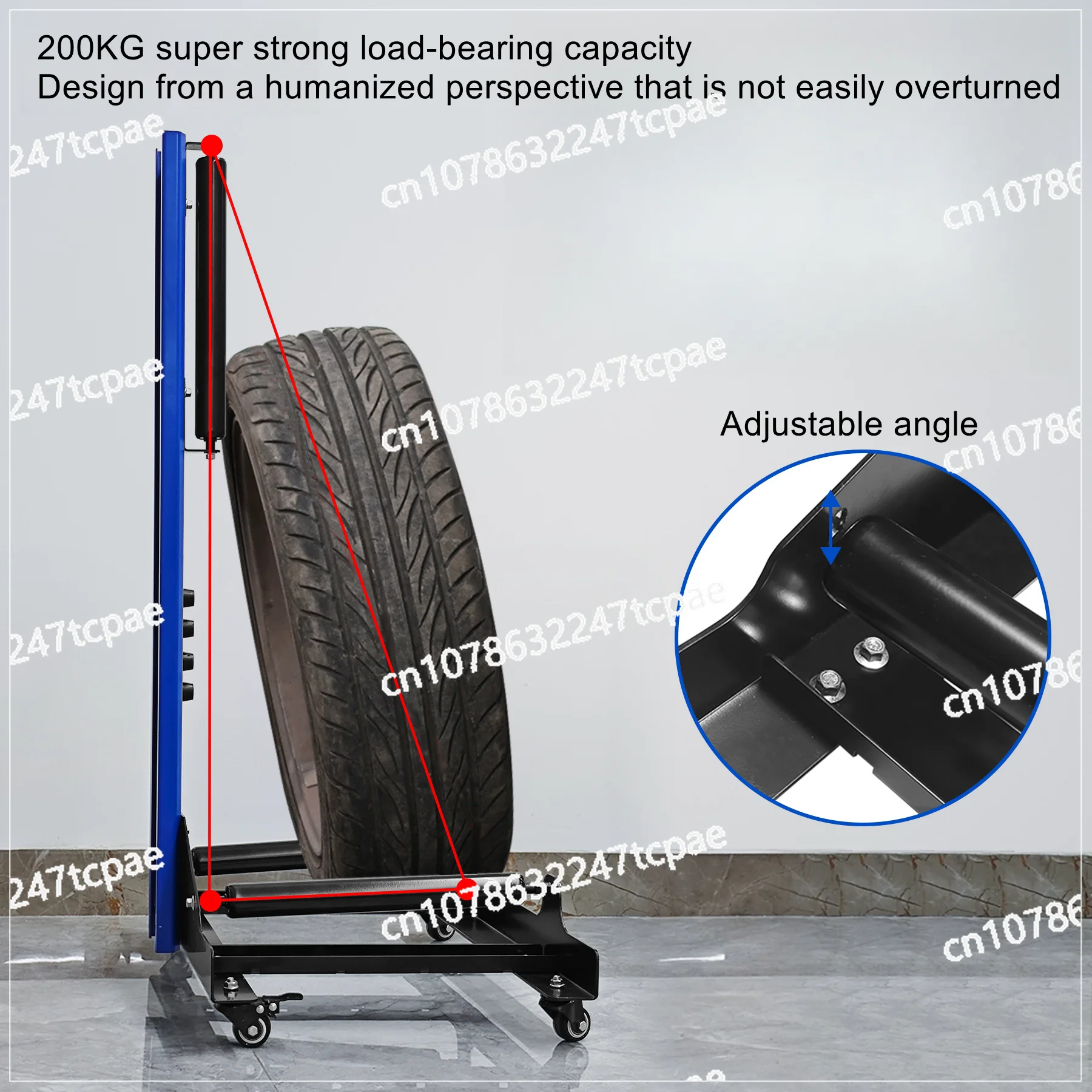 

Tire Wheel Cleaning Crystallization Stand Car Tire Wheel Cleaning Placement Rack Rotating Rolling Car Wash Tool