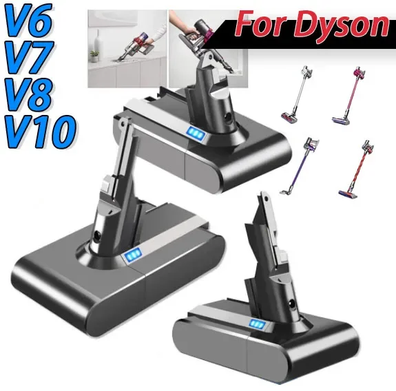 

Перезаряжаемая батарея для пылесоса Dyson V6 V7 V8 V10 Series SV07 SV09 SV10 SV12 DC62