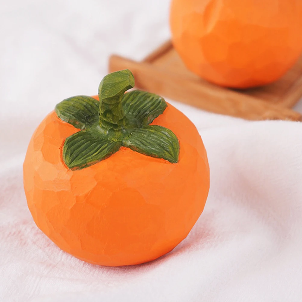 

Exquisite Carved Wooden Fruit Decor Geometric Artistic Design Home Car Decoration Stable Practical Long Lasting Smooth Texture