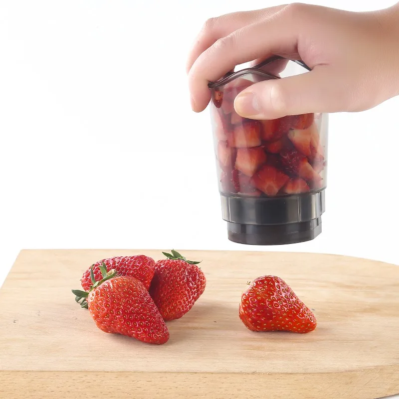 

Slicing Cup Strawberry Kitchen Gadgets Vegetable Salad Slicing Cup Stainless Steel