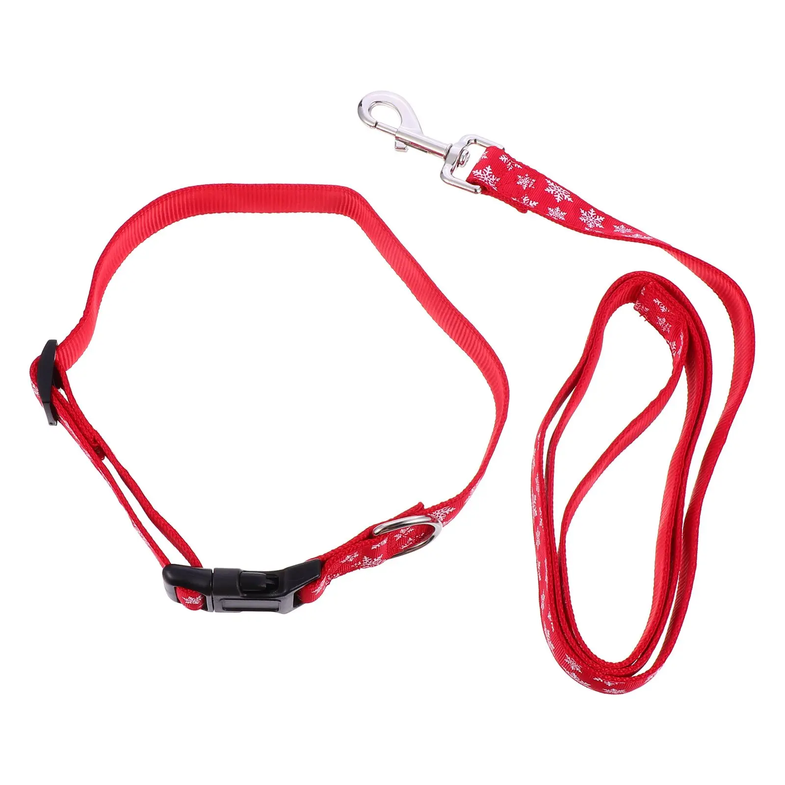 

Snowflake Pet Leash Collar Set Small Dog Christmas Adjustable Collar Rope Engraved Tags Supplies Premium Material Safe Durable