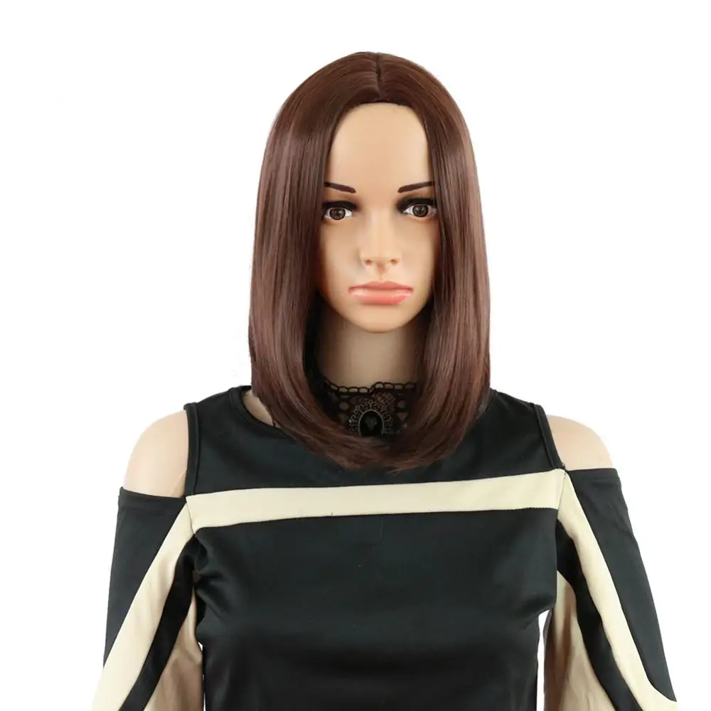 

Short Straight Bob Wig Synthetic Heat Resistant Wig Natural Hair Looking Lace Front Brazilian Virgin Human Hair Wigs Cosplay Wig