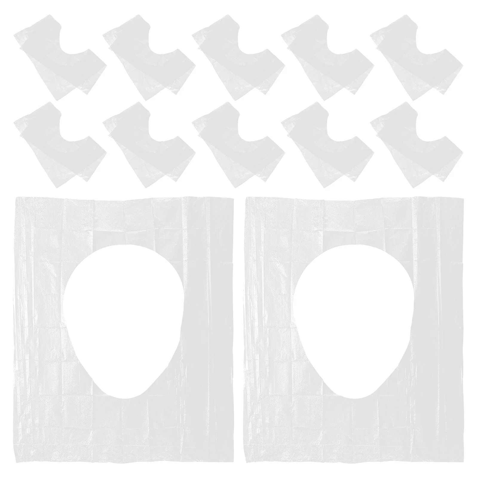 

50Pcs Clear Disposable Toilet Seat Covers Portable for Travel Shopping Camping Road Trips Office Hotel Use Toilet Seat Covers