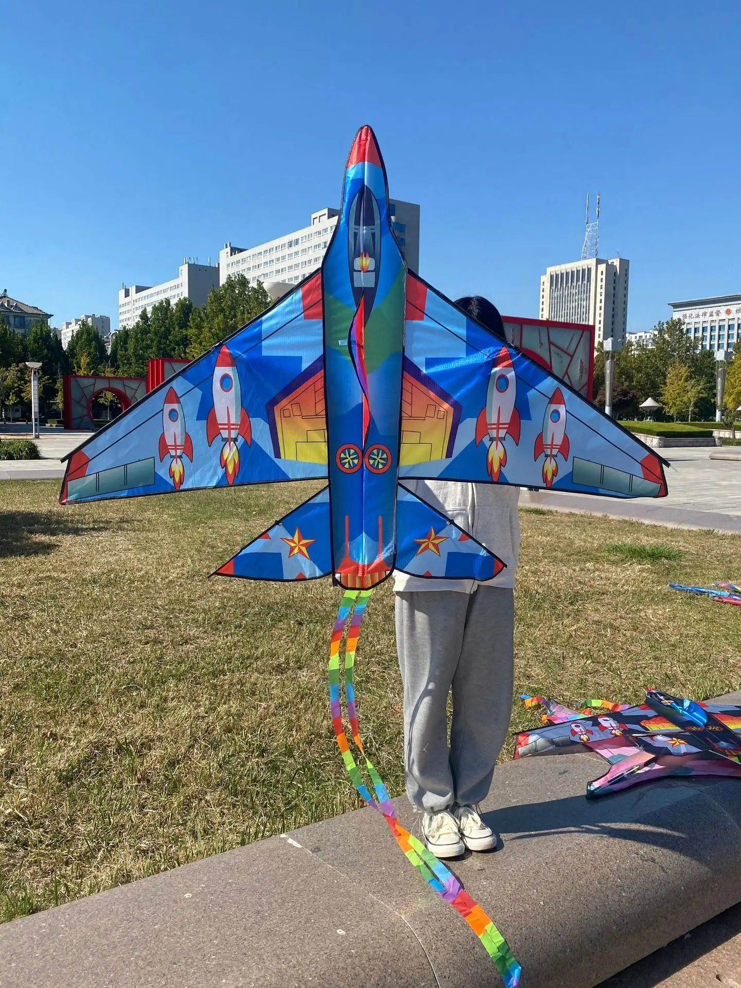 Cometa pastizales cometa brisa para volar niños adultos gran combate cohete cola cometas cuerda guinga diversión al aire libre juguetes deportivos conjunto