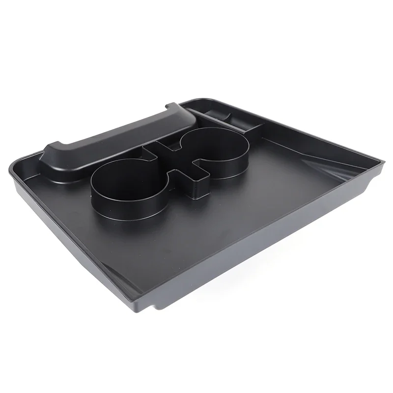 ABS Black For BMW 5 Series G60 2024 2025 Car Center Console Tea Cup Holder Storage Box Multifunctional Tray Car Accessories