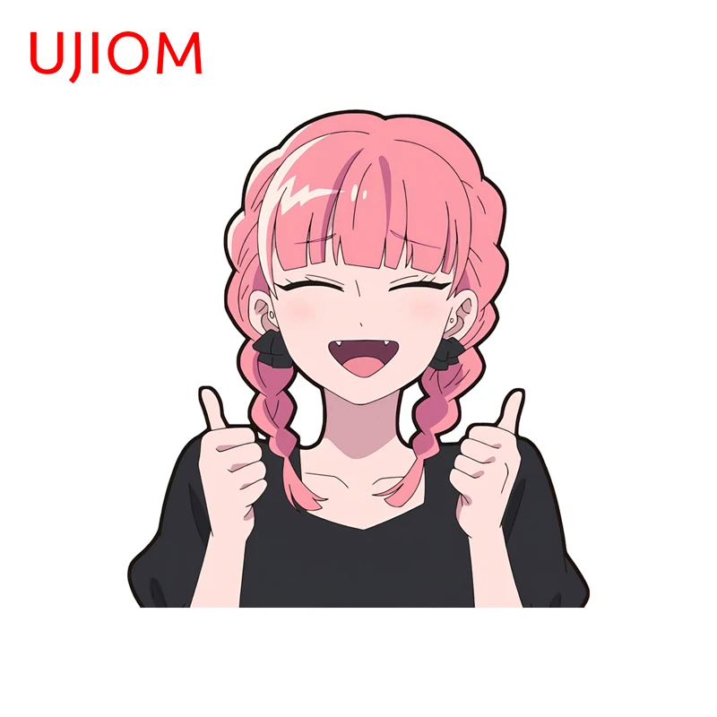 UJIOM Miyu Thumbing Up Wall Sticker Enchanting Motorcycle Storage Box Mirror Decal Waterproof Living Room Decoration Chambre
