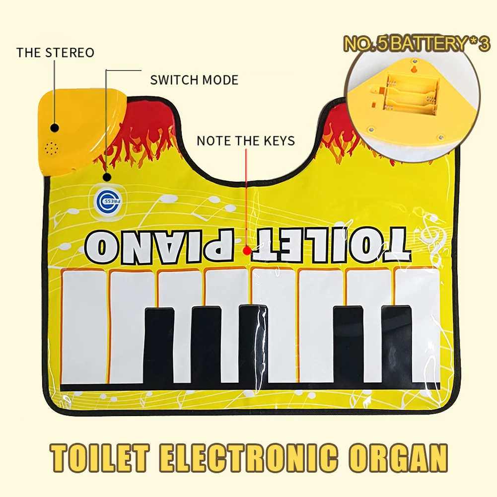 

Music Piano Hygienic Blanket Potty Piano Singing Rug Potty Piano Sounding Bathroom Rug for Home Bathroom