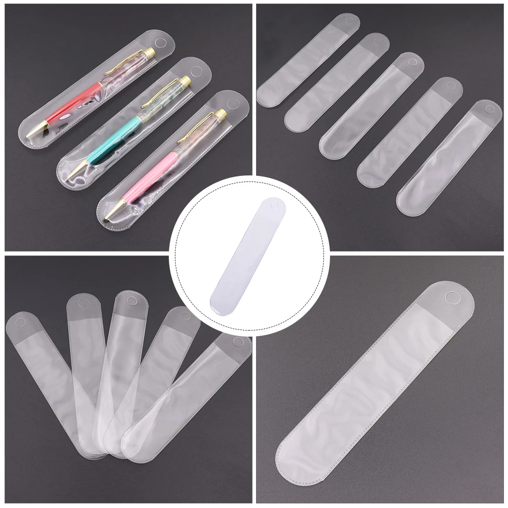 

25pcs Storage Small Pouch Case Single Gift Packaging Transparent Pen Protective Bag Pen Storage Bag Plastic Material