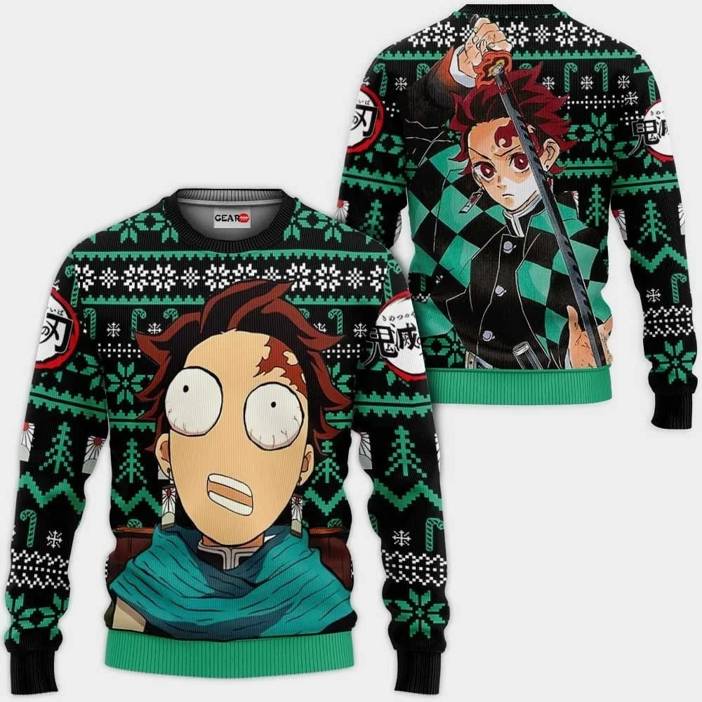 25/26Nieuwe Anime Bandai Devil Killer Series Kerst Lelijk Schattig Straat Plus Size Mannen en Vrouwen Herfst/Winter Nieuwe Ronde Hals Hoodie