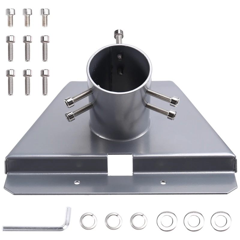 

A36T-Roof Mount Plate Pole Base Satellite Antennae Base Wall Mounted Antenna Base Satellite Pipe Adapter Base Support Base