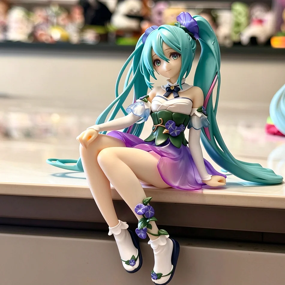 Hatsune Miku Anime Figure Virtual Singer PVC Collectible Statue Figurine, Kawaii Computer Desk Ornament Cake Topper Model Toy