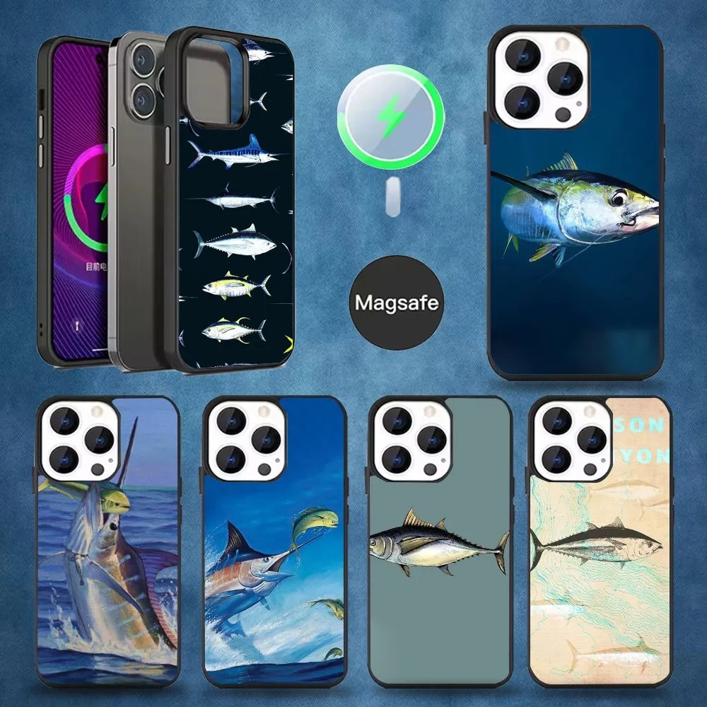 

Bluefin Tuna Phone Case For iPhone 16,15,14,13,12,11,Pro,Max,Plus,Mini,Magsafe,Magnetic Wireless Charging Case