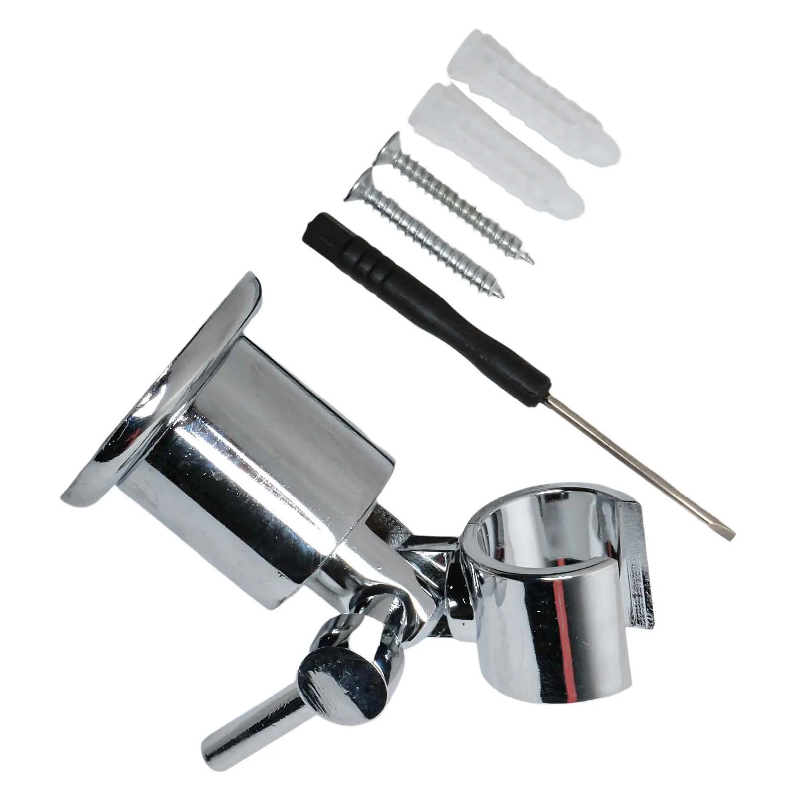 

180-градусный держатель для душа Регулируемый держатель для насадки для душа Высококачественный цинковый сплав Безопасное настенное крепление Простота установки