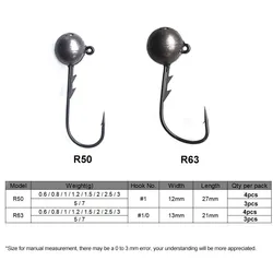 Water Sniper Jig Head tungsteno – Cabezas redondas para lubina