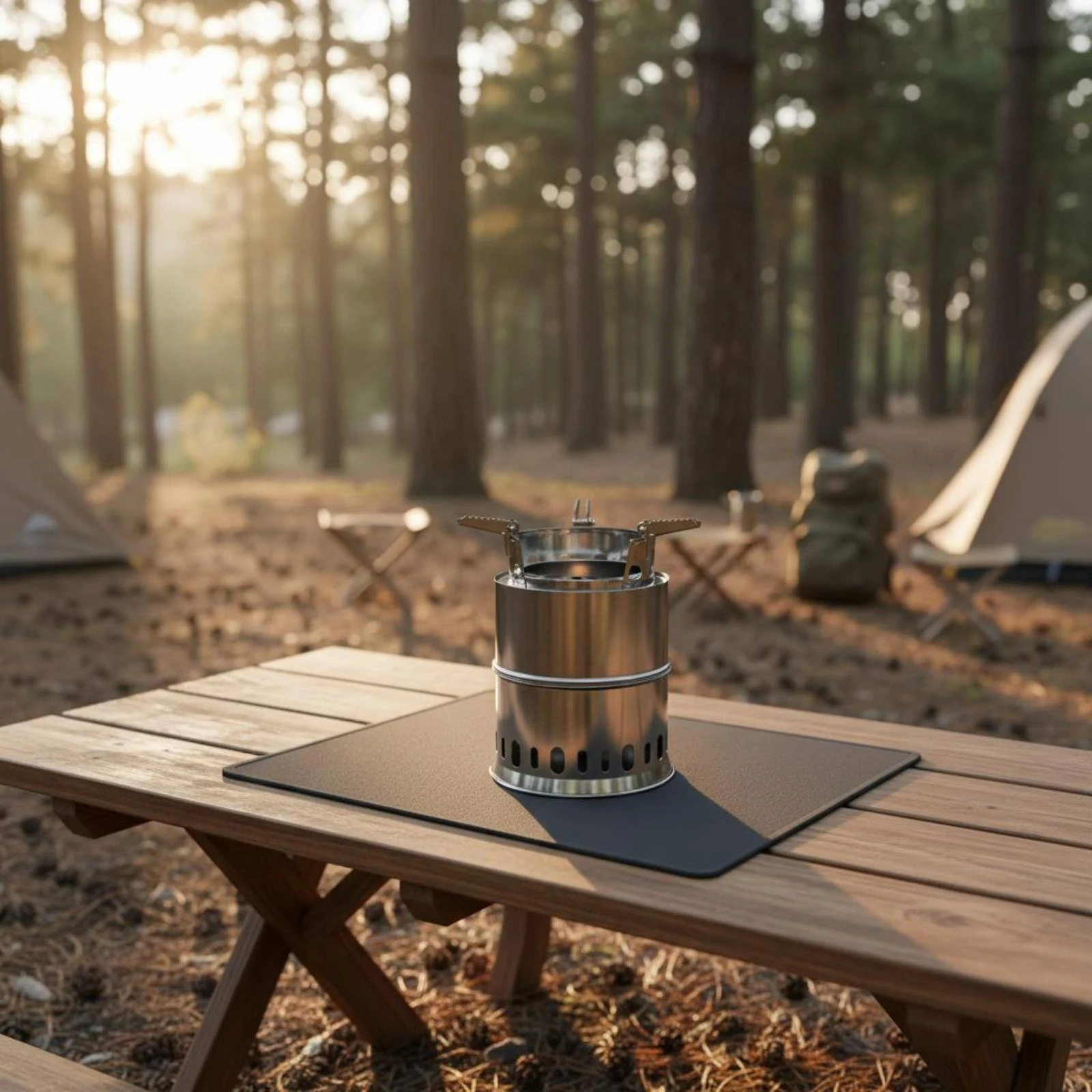 

Portable Wood Burner Stainless Steel Wood Camp Burner Outdoor Gear Storage Bag Fold-out for Barbecue