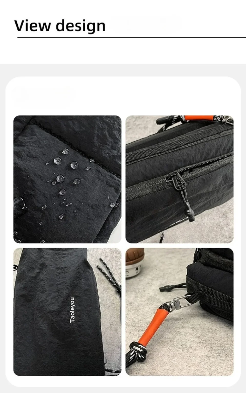 Unisex Camp Messenger Bag, große Kapazität, Umhängetasche für Männer und Frauen, robuster Nylon-Wander- und Reiserucksack – Detail 14