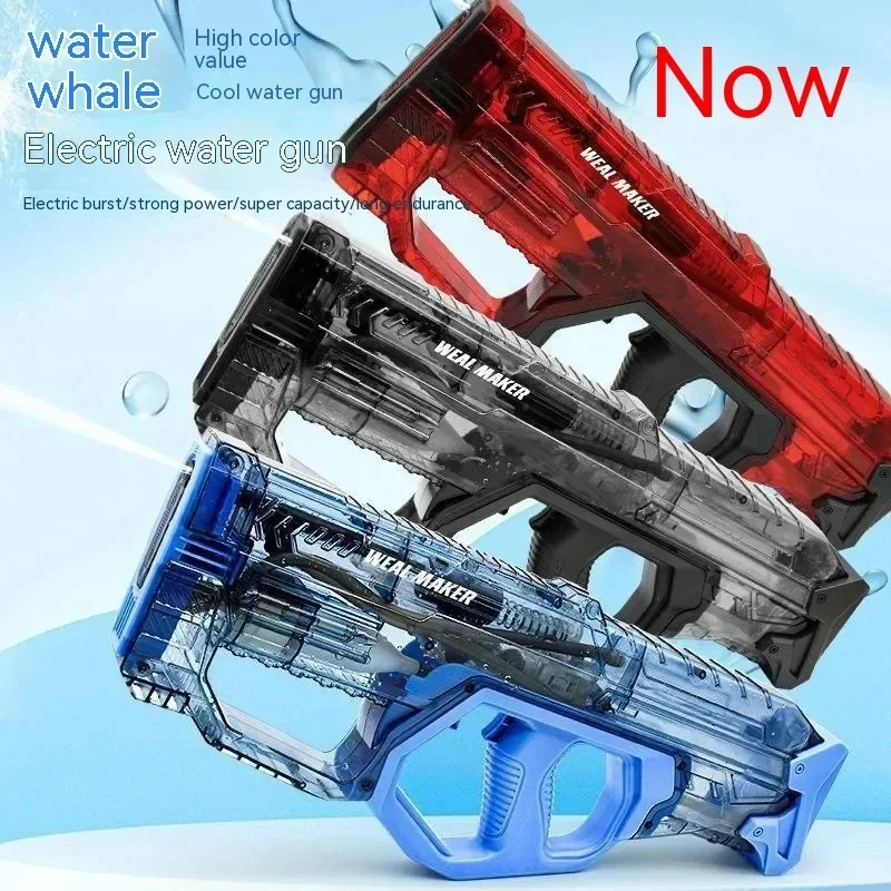 Adult Fully Automatic Electric Water Gun Toys，2024 Summer Outdoor Powerful Water Gun High Capacity Playing For Kids Watergun