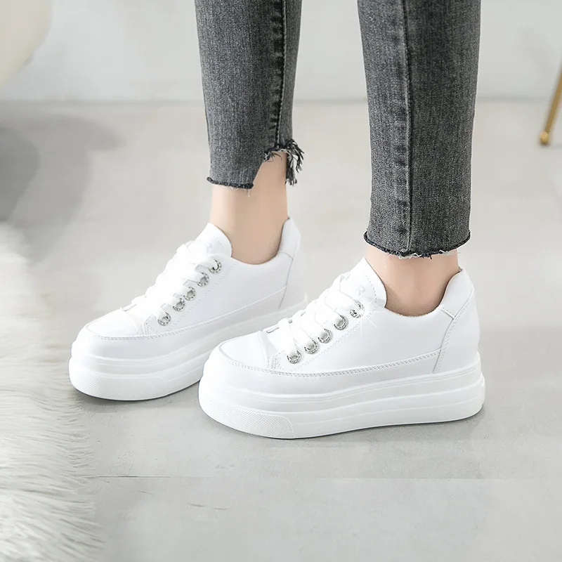 Shoes Woman 2023 Autumn Clogs Platform Casual Female Sneakers Round Toe Increas Height Modis Flats New Fall Creepers Summer Smal