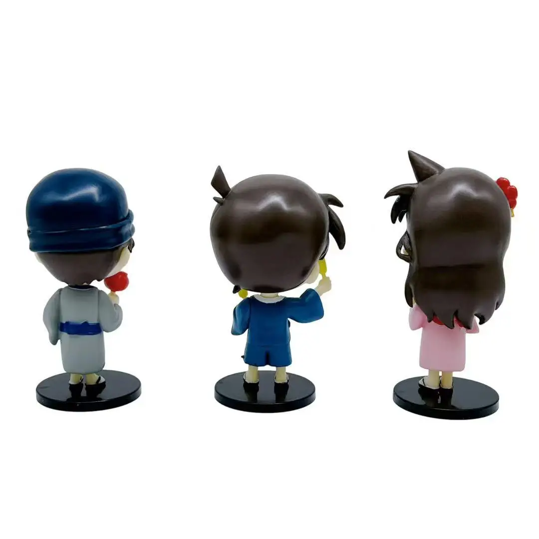 โมเดล PVC ใหม่ ชุด 6 ชิ้น/เซ็ต อนิเมะ นักสืบโคนัน น่ารัก ฟิกเกอร์ขนาดเล็ก ท่าทางนั่ง ของเล่นตุ๊กตา ตกแต่งโต๊ะ ของสะสม ของขวัญ