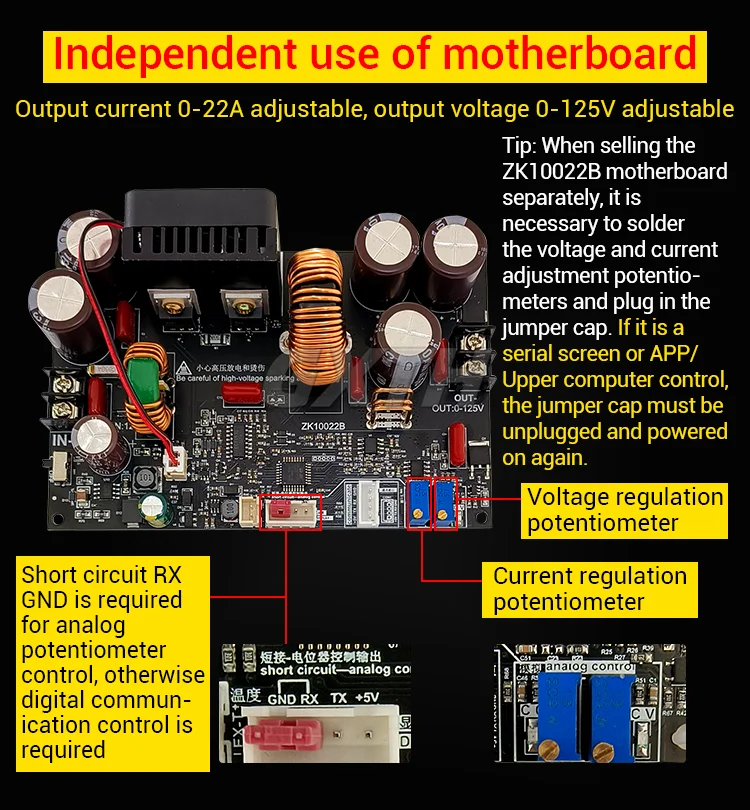 Imagem -06 - Módulo dc Buck Conversor Bluetooth Display Colorido Ajustável Regulado Tensão Estabilizada Fonte de Alimentação cc cv 125v 22a 1500w