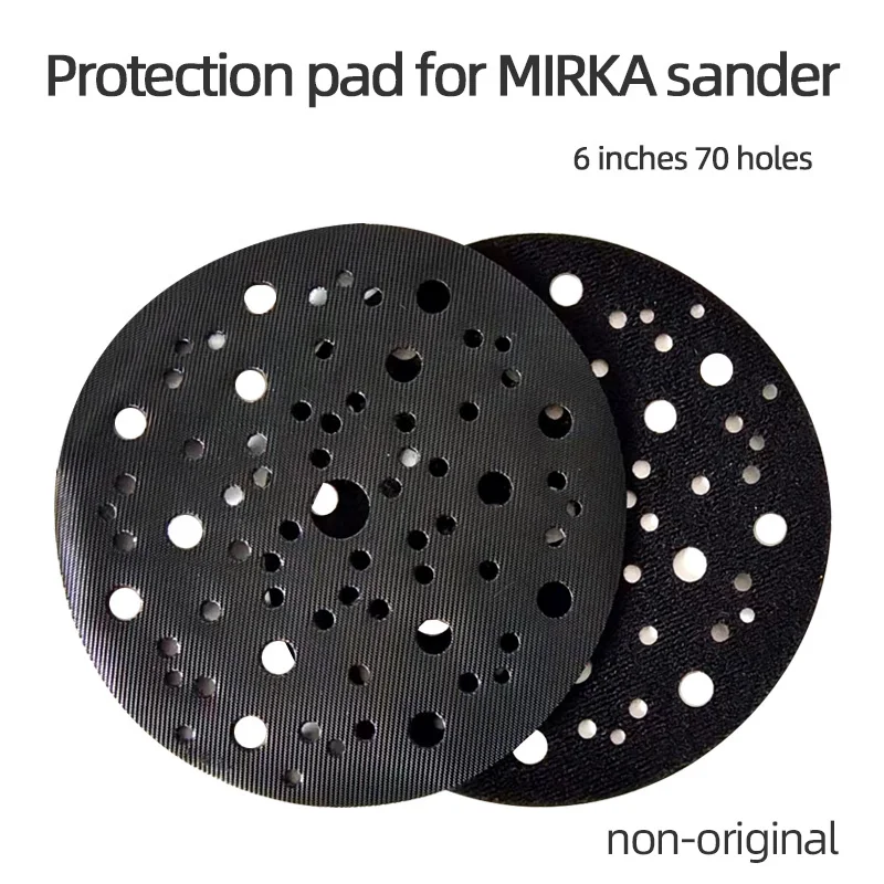 MIRKA 6 Inch (150mm) Dry Mill Protective Pad | Soft Flocking Abrasive Pad to Protect Sandpaper & Machine Tray
