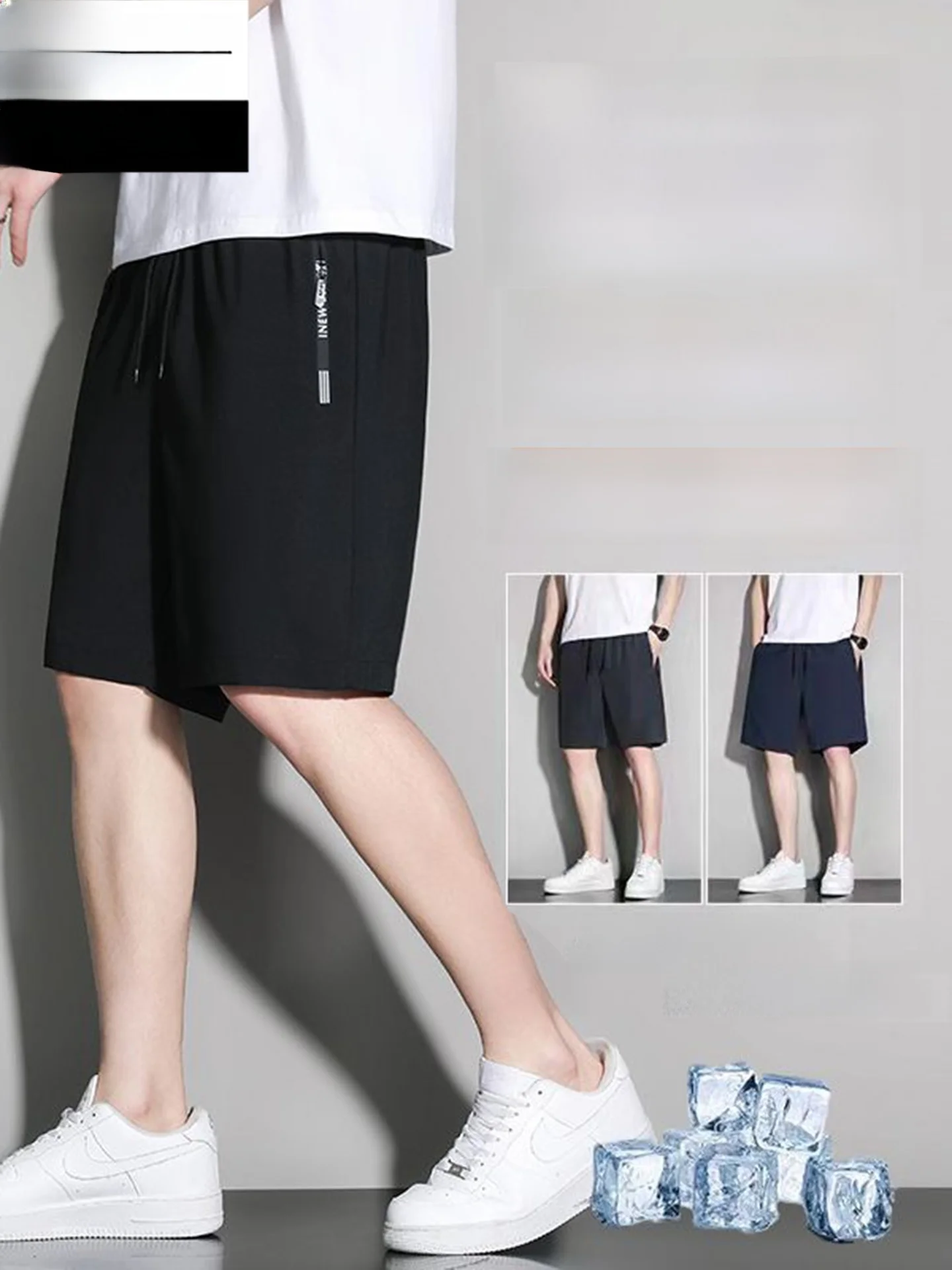 Bermuda Masculina TUCANO de Seda Gelada, Secagem Rápida, Esportiva, Caimento Solto, Novo Estilo de Verão, Casual, Moda Urbana, Fibra de Poliéster, Perna Reta