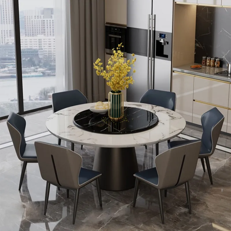 Modern Table Dining Tables With Chairs Modern With Lazy Susan Optional Color Dining Table Set Marble