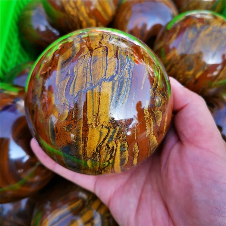Wholesale Iron Tiger Eye Stone Price Nature Crystal Ball Semi Precious Stone Sphere for Home Decoration
