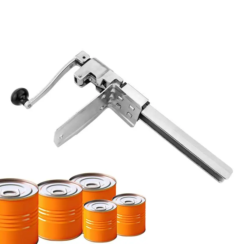 Commercial Can Opener Rotary Opening Manual Table Can Opener with Steel Base Heavy Duty Cast Steel Industrial Can Opener for