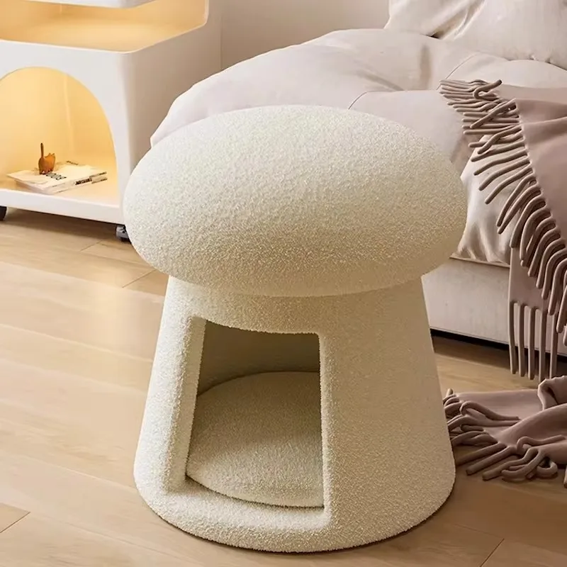 

Cute cattery stool Designer Vanity chair Shoes stools Ottoman storage upholstered bench Modern Sofa stool space saving furniture