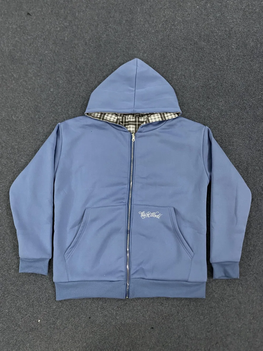 

2026 Couple outfit Y2K aesthetic retro street grid double-sided wear American casual zipper cardigan sweatshirt jacket Punk